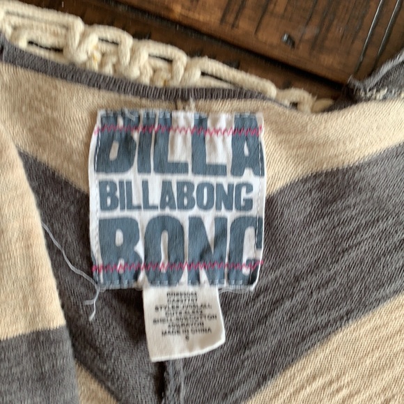 Billabong striped cardigan cream grey size s EUC - Picture 2 of 3